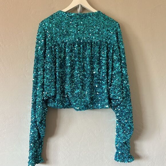 ROTATE BIRGER CHRISTENSEN Aurelia sequin-embellished blouse - Picture 10 of 12